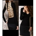 thumbnail image 1 of Sweeteibabe V17 à Manches Longues Tops Chemises Blouse Noire S, 1 of 5