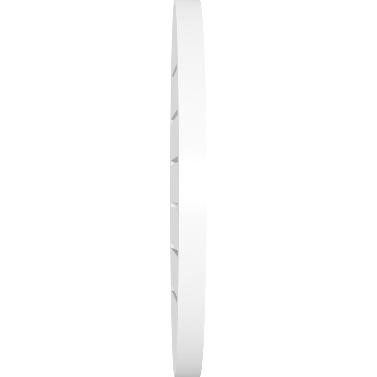 26"W x 26"H Round Surface Mount PVC Gable Vent: Functional, w/ 2"W x 1-1/2"P Brickmould Frame