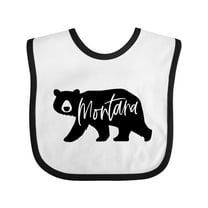 Inktastic Montana Black Bear Silhouette Boys or Girls Baby Bib