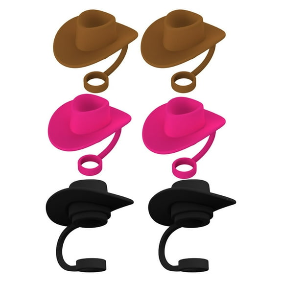 Tumbler Straw Sure Here's A Product Title for Listing Silicone Straw s 6 Pcs Set Dust-proof Leak-proof Reusable Bottle Straw Covers for Drinking