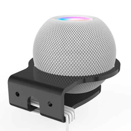 2 Pack,Black,Ceiling Circular Wall Mount Holder Stand Fits for Apple HomePod Mini, A Space-Saving Accessory for HomePod Mini Smart Home Speakers with Cord Management, Hide Messy Wires