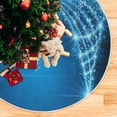thumbnail image 5 of FMSHPON Blue Christmas Snowflake Xmas Christmas Tree Skirt Stand Mat for Holiday Party Decoration Indoor Outdoor 48 inches, 5 of 6