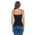 thumbnail image 3 of ACTIVE UNIFORMS Women's Camisole Cotton Stretch Undershirt with Adjustable Strap Tank Top Multi-Pack of 2 (Black, 3X-Large), 3 of 5