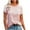 Pink, variant on Kovlvoll Womens Short Sleeve Tops Crewneck Casual Fashion Outwear Shirts Summer Loose Comfy Tunic Top Blouse