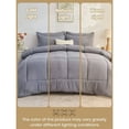 thumbnail image 7 of 5/7 Pieces Solid Color Comforter Set - Cozy Warm, Breathable, Easy Care & Machine Washable (1 Comforter + 1 Flat Sheet + 1 Fitted Sheet + 2/4 Pillowcases) - Fits Twin/Full/King/Queen Beds, 7 of 7