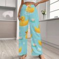 thumbnail image 2 of A Big Bunch of Yellow Rubber Ducks Pajama Pants Breathable with Pockets Pajamas For Lady Vintage Sleeping Pants Bedroom Homewear, 2 of 6