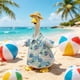 thumbnail image 5 of Porch Goose Outfits Goose Clothes Fits Plastic Cement Statues, Spring Cute Goose Outfit Costume with Hat for Outdoor Garden Patio Yard Lawn Party Decoration(without goose), 5 of 7