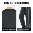 thumbnail image 6 of NORTHYARD Men's Fishing Shirts Long Sleeve Sun Protection UPF 50+ Rash Guard UV SPF Swim Beach Hiking Black 4XL, 6 of 7