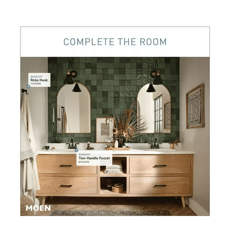 Moen Banbury High Arc Bathroom Faucet Mediterranean Bronze Zinc