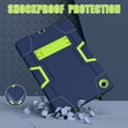thumbnail image 6 of Dteck with Screen Protector Case for Samsung Galaxy Tab A9 Plus 11-inch (X210/X215/X216/X218),Shockproof 3-Layer Protection Kickstand Case Heavy Duty Cover for Galaxy Tab A9+,Navy+Green, 6 of 7