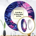 thumbnail image 3 of Designart "Pink Blue Fern Fonds Pastel Hues" Floral Round Mirror Wall Decor Modern - Large Pink Round Office Mirror - Round Mirror - 29" x 29", 3 of 6