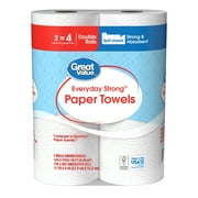 Great Value Everyday Strong Paper Towels, 2 Double Rolls
