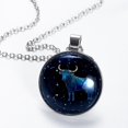 thumbnail image 2 of Taurus Constellation Glass Design Circular Pendant Necklace - Womens Necklaces, 2 of 5