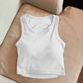 thumbnail image 2 of Bobifish Big Girls Tank Crew Neck Sleeveless Ribbed Padded Undershirts Daily Athletic Casual Soft Stretchy Lightweight Tank Tops, 2 of 4