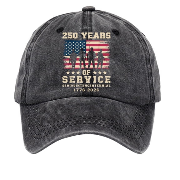 Unisex American Anniversary Baseball Cap 1776-2026 250 Years Graphic Adjustable Hat for Patriotic Events and Commemorative Wear Black one size