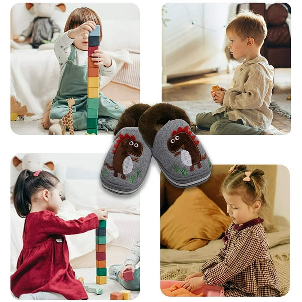 Chaussettes Pantoufles Hiver Enfant Pantoufle Animaux Mignonne Chaussons  Enfant Slippers Hiver Chaud Peluche D'intérieur Pantoufles Maison Bébé  Souple