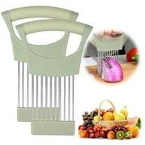 Clearance Vegetable Cutter under $5,Stainless Onion Holder For Slicing Onion Slicer Holder Onion Cutter For Slicing Of Onions Tomatoes Eggs And Other Vegetables KItchen Utensils