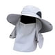 thumbnail image 1 of Sombrero para el sol, sombrero tipo cubo, protector solar, plegable, ligero, con cuello desmontable. Gris claro, 1 of 8