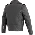 thumbnail image 2 of First Mfg Co - Cry Baby - Boy's Motorcycle Black Leather Jacket - 8 - Action Back Belted Gussets Quilted Liner, 2 of 5