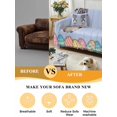 thumbnail image 5 of Blue Easter Couch Cover, Spring Cartoon Bunny Colorful Eggs Wood Grain Sofa Cover Blanket for 3 Cushion Couch, Sectional Sofa Slipcover Furniture Protector for Living Room Bedroom 71''x134'', 5 of 9