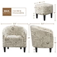 thumbnail image 5 of Yaheetech Contemporary Club Chair and Ottoman Set for Living Room, Letter Print, 5 of 8