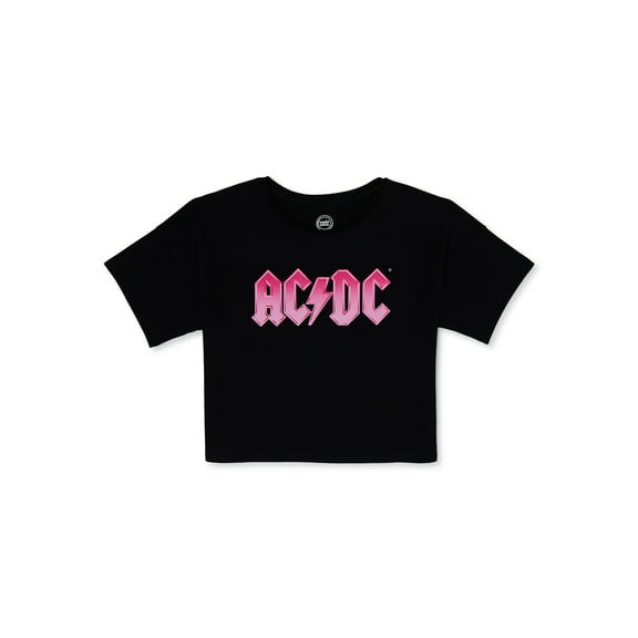 Wonder Nation Girls ACDC Logo, Crew Neck, Short Sleeve, Graphic T-Shirt, Sizes 4-18