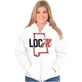thumbnail image 3 of Alabama Local State Shaped Pun Cute Unisex Fleece Graphic Zip Up Hoodie Brisco Brands 2X, 3 of 5