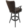 thumbnail image 2 of Classic Extra Tall 34" Solid Wood Bar Stool - NW Whiskey Brown Fabric - Gray, 2 of 2
