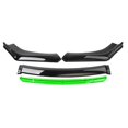 thumbnail image 4 of koolsoo 3 Pieces Universal Car Front Bumper Lip Kit Replaces Automotive Black Green, 4 of 7