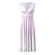 thumbnail image 4 of Vestido de playa sin mangas con cuello en V y estampado degradado de cielo estrellado para mujer - Decoración con cremallera, diseño con cinturilla, tallas S-XXL, 4 of 5