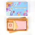 thumbnail image 4 of Bandeja de arena ATmini Montessori con tapa para niños de madera rosa, 4 of 5