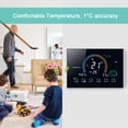 thumbnail image 4 of Mistaha Thermostat Programmable Intelligent Wi-Fi 95-240V 5+1+1 à Six Périodes, Commande Vocale par Application, Rétroéclairage LCD, Chaudière Eau/gaz, Thermorégulateur de Chauffage avec Affichage de l'Indice d'Humidité, Fonction de Verrouillage, Compatible, 4 of 8