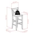 thumbnail image 3 of Winsome Parkland 3-Piece High Table with 2 Bar V-Back Stools - 94348, 3 of 9
