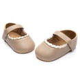 thumbnail image 4 of BESLY 0-18M Toddler Baby Girls Shoes Leather Flats with Bowknot Infant Princess Dress Shoes, 4 of 5