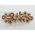thumbnail image 4 of Faship Smoked Topaz Color Brown Crystal Floral Hair Barrette Clip, 4 of 7
