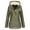 Army Green, variant on Aboser Women's Windproof Softshell Jacket with Fuzzy Hood Winter Fleece Lined Windbreaker Insulated Long Rain Jacket Plus Size Hooded Coats for Outdoor Sports