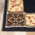 thumbnail image 5 of Formal Medallion Border Ultra-Soft Indoor Area Rug or Runner, 6' x 9', Midnight Blue by Blue Nile, 5 of 6