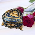thumbnail image 1 of Caja de joyería con forma de corazón, caja pequeña de baratija, caja de almacenamiento de joyería, caja de regalo de recuerdo delicado, caja del tesor Azul, 1 of 8