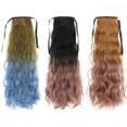 thumbnail image 2 of Perruques Longues Bouclées pour Femmes Queue de Cheval Cheveux Naturels Dégradé Couleur Faux Cheveux, 2 of 5
