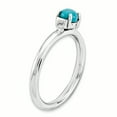 thumbnail image 3 of Sterling Silver Stackable Expressions Polished Turquoise Ring Size 10, 3 of 3