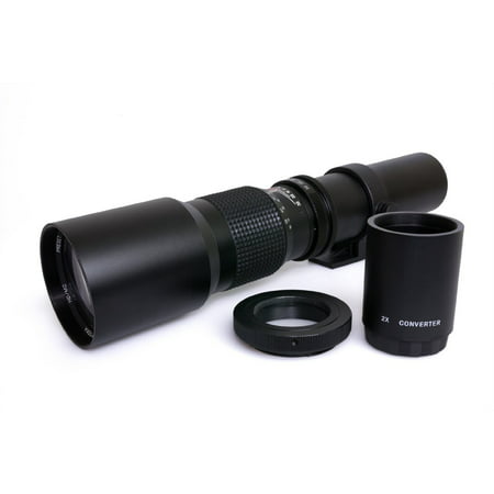 Opteka High Definition 500mm / 1000mm f/8 Preset Telephoto Lens for Nikon Digital & Film SLR