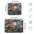 thumbnail image 5 of Yayeee Dish Drying Mat for Kitchen Counter Ultra Absorbent Easy Clean Pad 18x16", Blue Colorful Flowers, 5 of 7