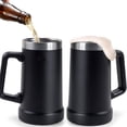 thumbnail image 2 of JZCQZCXB 2 Piezas Tarro Cervecero de Acero Inoxidable, Tarro de Cerveza (730 ML C/U) Doble Pared T&eacute;rmica, Hasta 12 Horas Fr&iacute;o y 6 Horas Caliente, Regalos para Hombre, 2 of 8