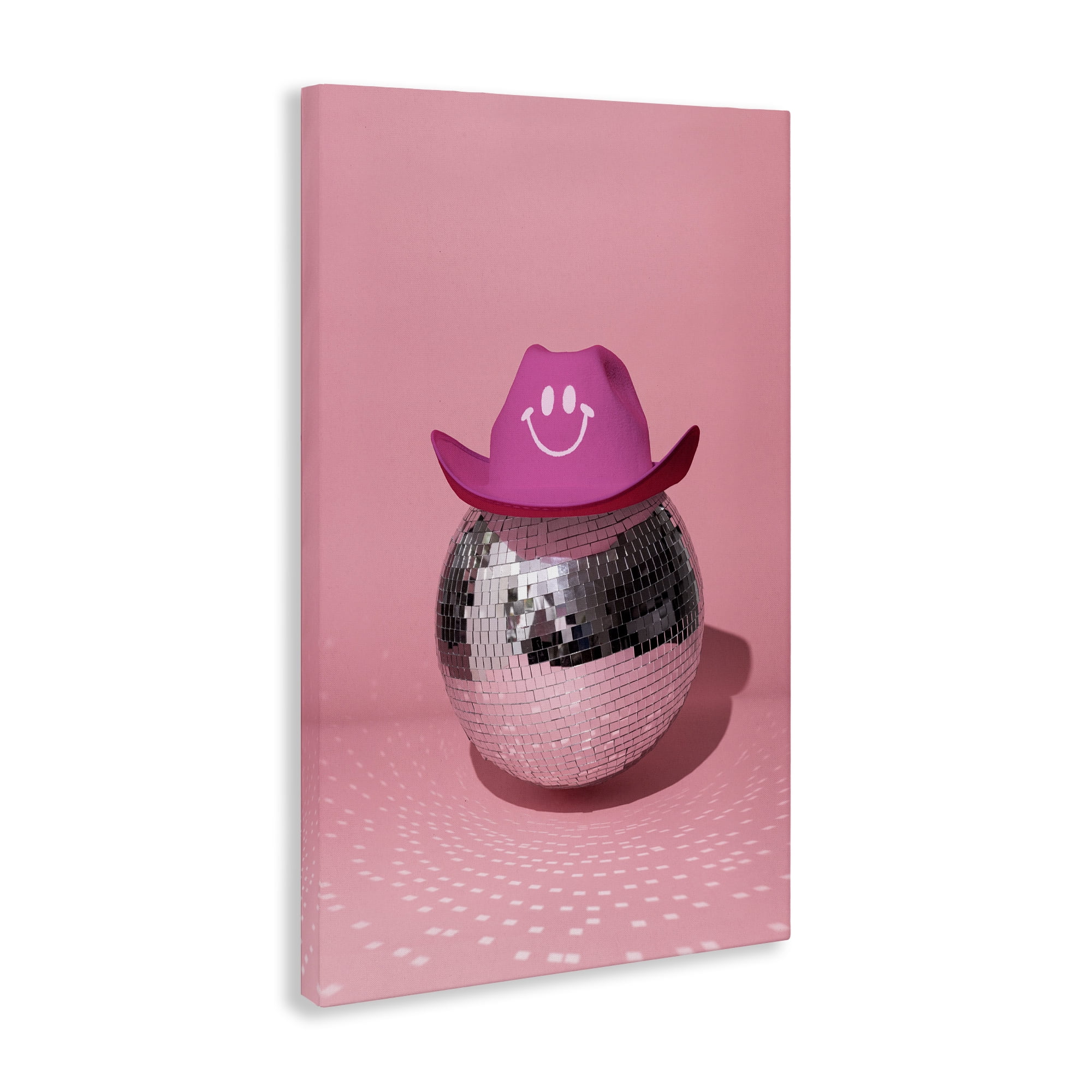 Stupell Industries Disco Ball with Cowboy Hat Performing Arts Painting Gallery Wrapped Canvas Art Print Wall Art, 16 x 24
