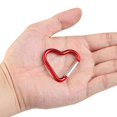 thumbnail image 4 of Heart Shaped Keychain Clips Mini Small Carabiner Aluminum Durable Locking D-shape Spring Loaded Clips for for Home Camping Hiking Traveling Sports, 4 of 6