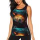 thumbnail image 1 of Balery Underwater Treasure Chest Camiseta sin mangas estampada ligera para mujer, tops de entrenamiento sin mangas, camisetas de yoga transpirables de secado rápido.-Large, 1 of 7