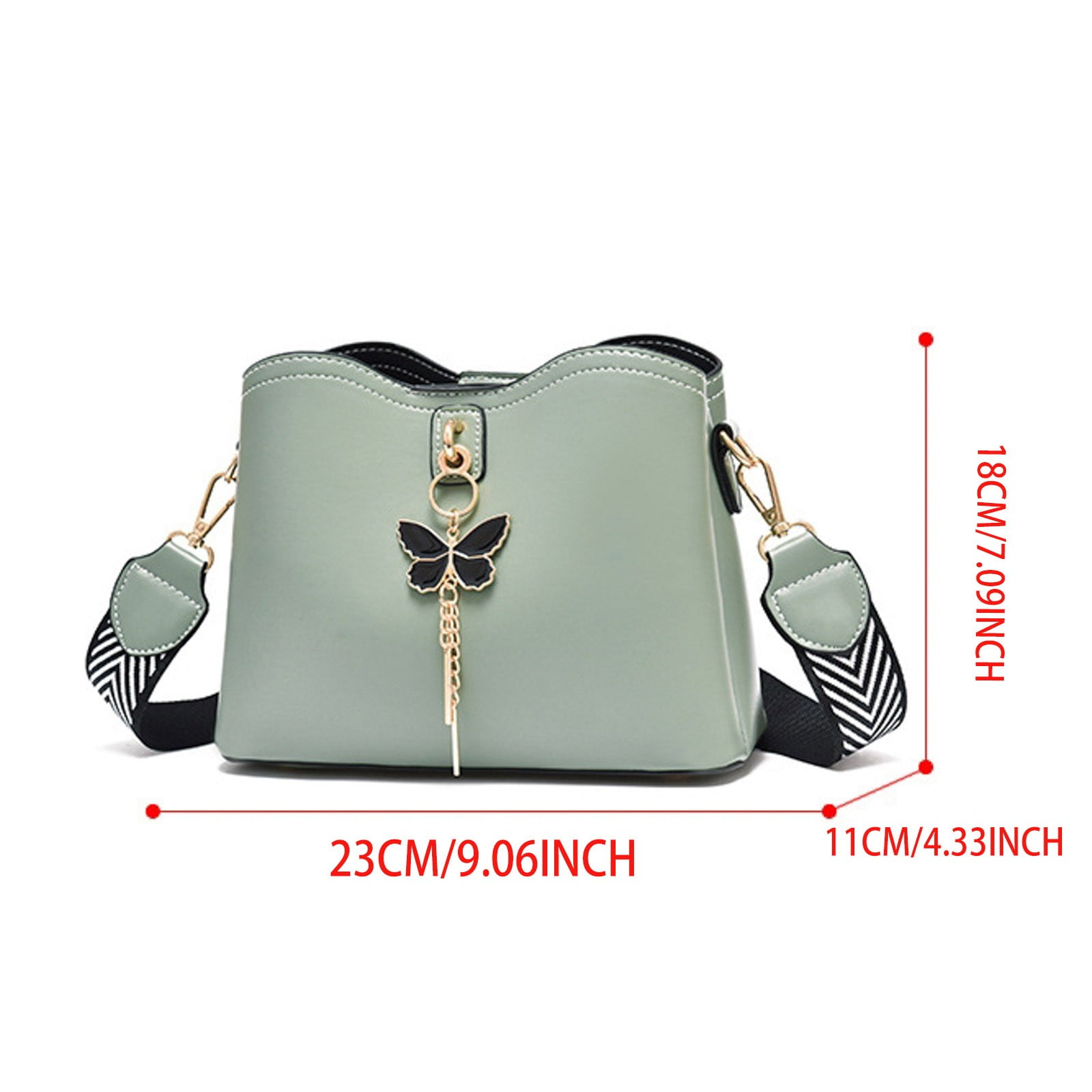 Faraee Crossbody Bags Purses for Women Trendy Leather Shoulder Handbag with Adjustable Strap Green