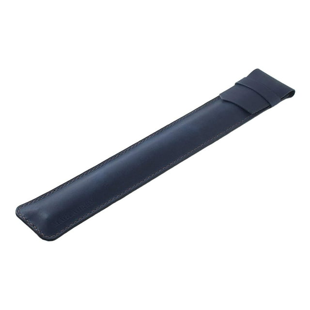 Decodeary Sac de Rangement pour Baguettes Étui de Transport Durable Étui Portable en Cuir Bleu 44x6cm