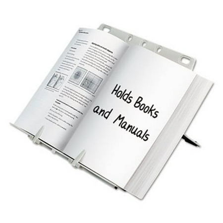 Booklift Platinum Copyholder - Fellowes BookLift Adjustable Desktop Copyholder, Plastic, Platinum