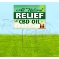 thumbnail image 1 of All Natural Relief With Cbd Oil (18" x 24") Yard Sign, Includes Metal Step Stake, 1 of 6